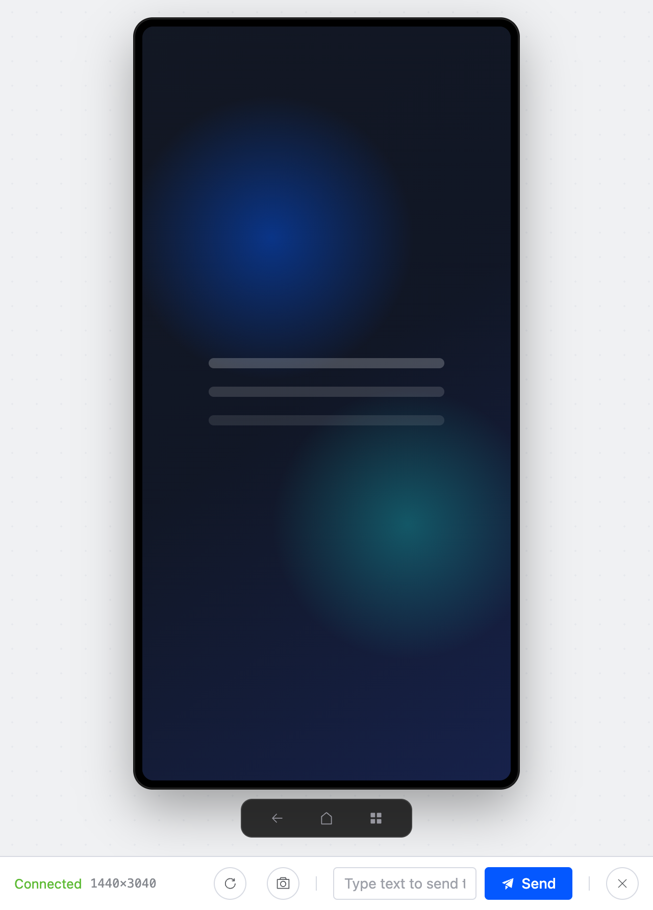 Single-device control window